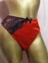 XL Червена сатенена бикина , снимка 3