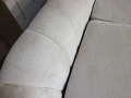 Кремав комплект дивани от плат две тройки, снимка 7