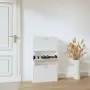 vidaXL Шкаф за обувки, бял гланц, 59x17x108 см, инженерно дърво, снимка 2