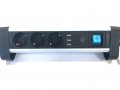 разклонител за бюро с 3 гнезда шуко, 3 USB порта 3.4 A , 2 метра кабел, снимка 4