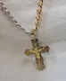 Стоманен синджир с кръс в цвят злато 2бр, 56см. / 60см., снимка 9