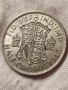 1/2 (половин) краун Великобритания, 1945 г. - сребро, снимка 2