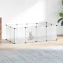 vidaXL Клетка за малки животни прозрачна 144x74x46,5 см PP и стомана, снимка 2