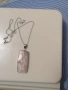 сребърен синджир с висулка Абалон-седеф , снимка 2
