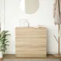 vidaXL Страничен шкаф, дъб сонома, 80x35x76 см, инженерно дърво, снимка 3