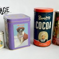 стари метални кутии от милка кафе какао и чай, снимка 1 - Колекции - 34060389