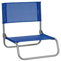 Плажен стол син металик 45x41x50см, снимка 1 - Къмпинг мебели - 41434167