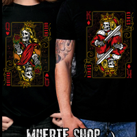 Тениски с щампа за двойки, комплект KING AND QUEEN SKULLS, снимка 1 - Тениски - 36142827