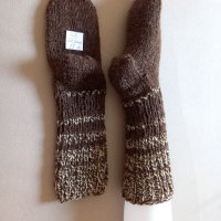 Ръчно плетени мъжки чорапи от вълна, размер 38, снимка 1 - Мъжки чорапи - 41932579