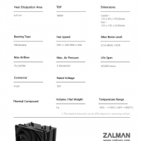 Zalman охладител за процесор CPU Cooler CNPS10X PERFORMA BLACK, снимка 11 - Други - 36153787