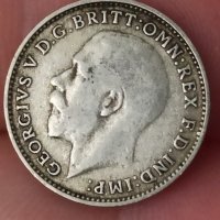 3 пенса 1921 г сребро Великобритания , снимка 3 - Нумизматика и бонистика - 41573291