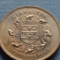 Монета 25 пенса 1977г. Гибралтар 25г. От коронацията на кралица Елизабет втора 40435, снимка 4 - Нумизматика и бонистика - 42711310