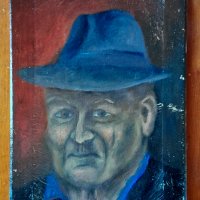 Картина автопортрет на художника Константин Гърнев- Кочо, снимка 2 - Антикварни и старинни предмети - 39579214