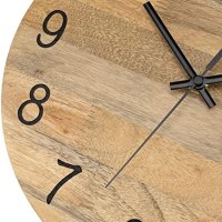 Нов декоративен дървен стенен часовник ретро дизайн безшумен стена дом офис, снимка 3 - Други стоки за дома - 41246851