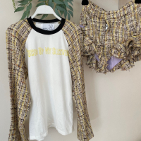 букле  елегантен оригинален сет комплект от две части блуза и къси панталони къдрици Natasha Zinko, снимка 5 - Костюми - 44922473