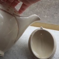 Английски порцелан чайник с купа маркировки, снимка 4 - Антикварни и старинни предмети - 35973042