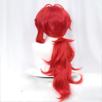 Аниме червена перука Diluc, снимка 14 - Аксесоари за коса - 44667070