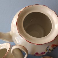  Стар Порцеланов чайник и захарница за чай , снимка 7 - Антикварни и старинни предмети - 41417845