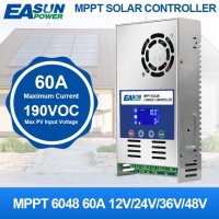 Инверторно зарядно Easun 60A MPPT Solar Charge Controller 12V 24V 36V 48V  соларен панел слънчев, снимка 4 - Друга електроника - 41536304