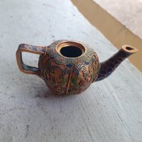 Малко чайниче Клоазоне, снимка 2 - Антикварни и старинни предмети - 34348497