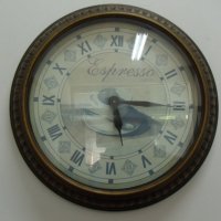 № 7072 стар стенен часовник  - кварцов механизъм  - работещ  - диаметър 39 см  - метал , синтетика, , снимка 2 - Други ценни предмети - 41561199