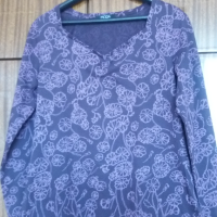 Блуза бордо на цветя, снимка 7 - Блузи с дълъг ръкав и пуловери - 44898953
