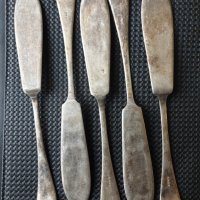 ф-ма ARGONID: 6 бр.стари ножа от 1925г./ ф-ма EPNS-UK 5 подложни лопатки и к-т WMF -3 бр.за коктейл, снимка 6 - Други ценни предмети - 29091528
