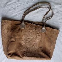 Луксозна кожена чанта тип Биркин от истинска кожа, Италия, снимка 2 - Чанти - 42378492