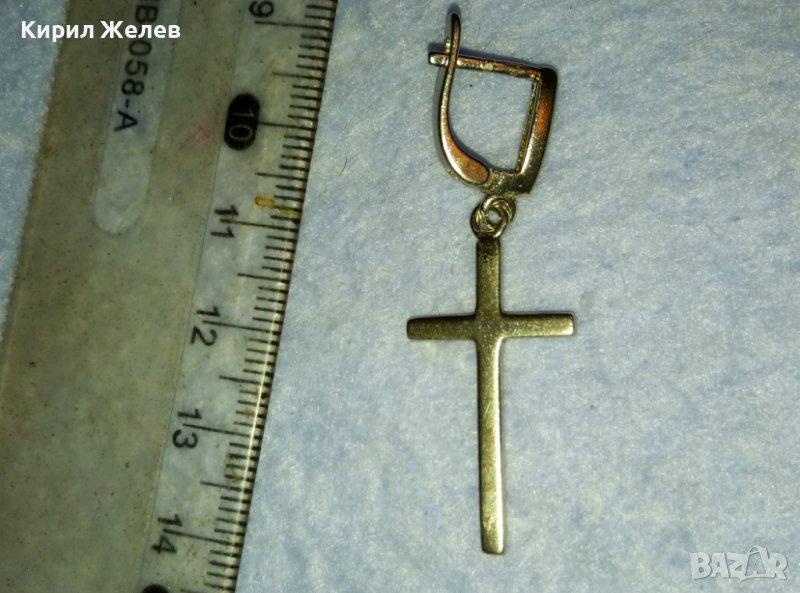 СТИЛНА СРЕБЪРНА АРТ ОБЕЦА СРЕБРО 925 със СРЕБЪРНО КРЪСТЧЕ 39970, снимка 1