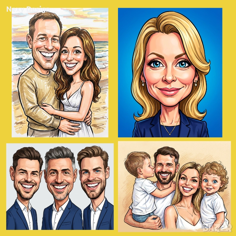 Портрет или карикатура по снимка. Забавни карикатури и портрети., снимка 1