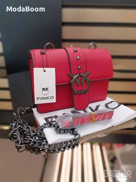 Pinko червена дамска чанта , снимка 1