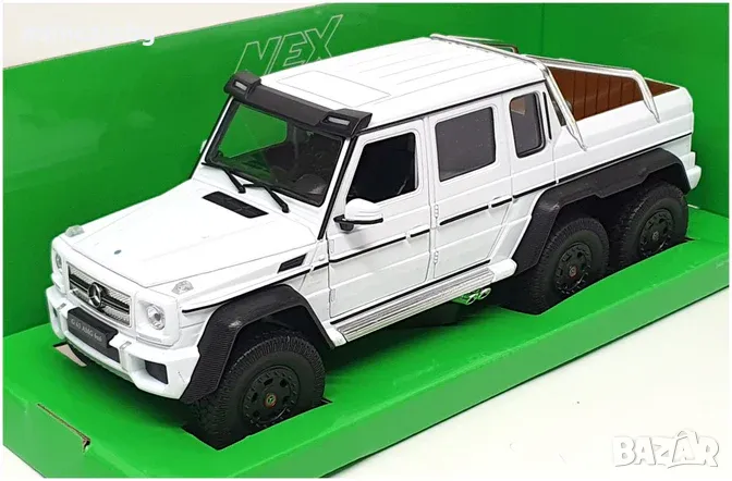 1:24 Метални колички: Mercedes-Benz G 63 AMG 6x6 / G-Wagon (Мерцедес-Бенц) Welly, снимка 1