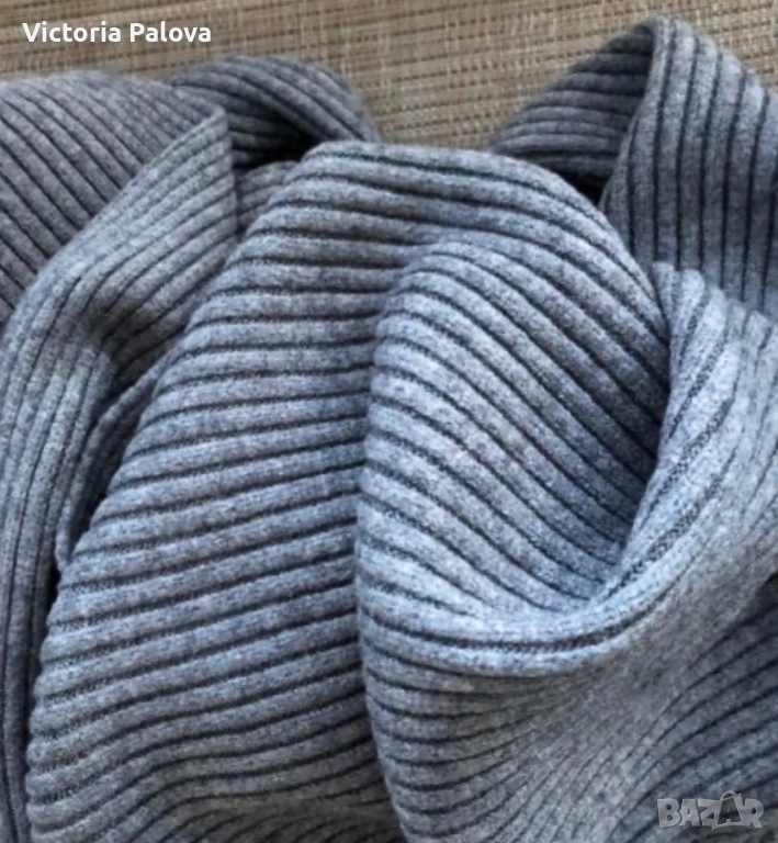 ZARA сив рипс шал XL топъл и супер модерен, снимка 1