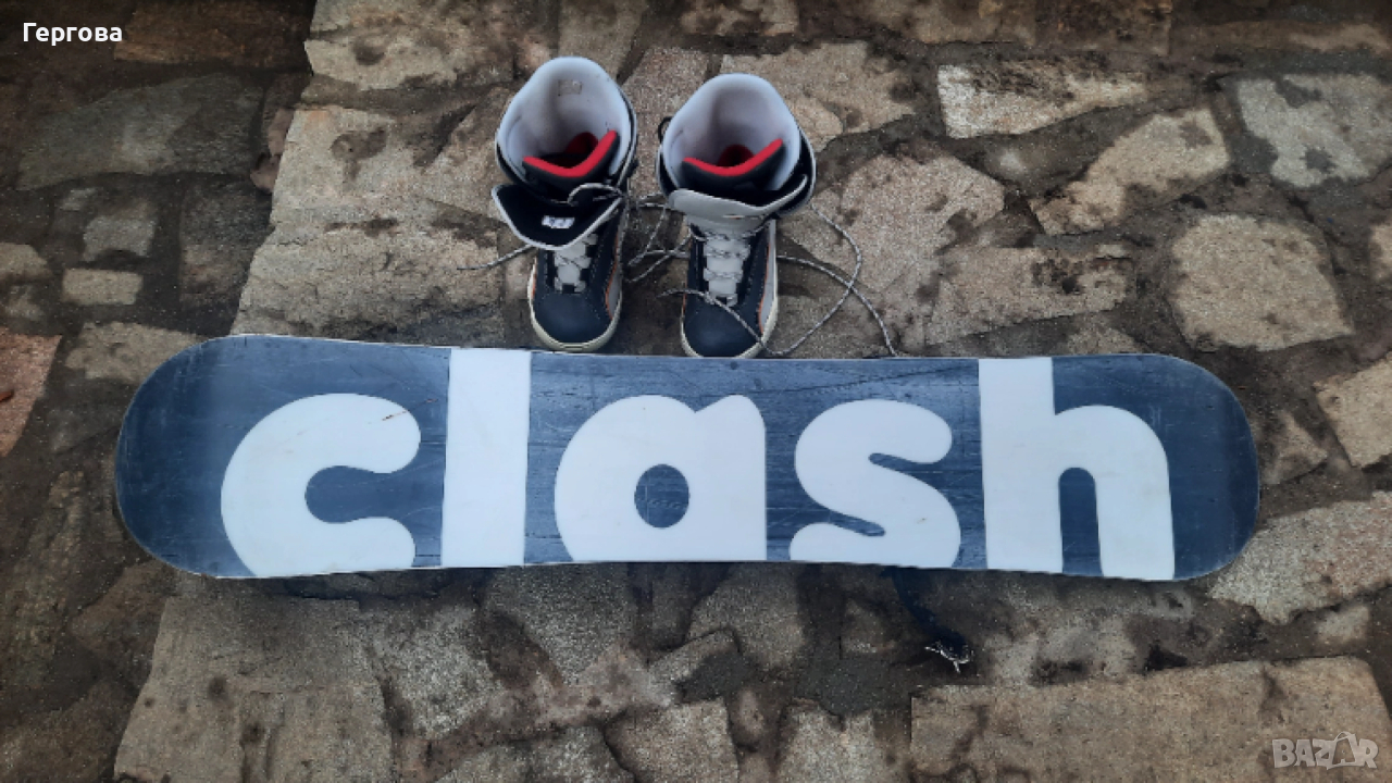 Запазен сноуборт clash 140см и сноуборд f2 158см, снимка 1