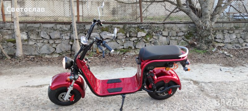Електрически скутер Чопър HR8-1 1500В 12A/h червен металик, снимка 1