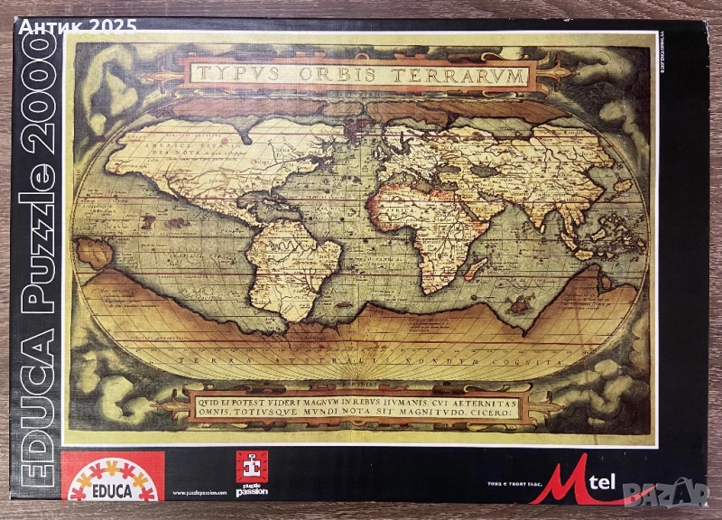Пъзел Educa 2000 – Typus Orbis Terrarum (Карта на света), снимка 1