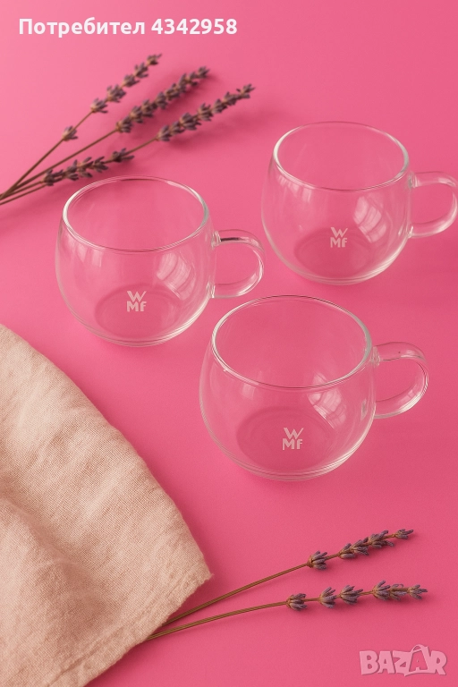 Стъклени чаши WMF. 3 броя., снимка 1