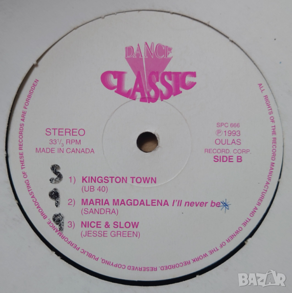 Грамофонни плочи Dance Classic 12" , снимка 1