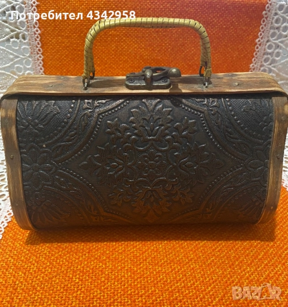 Vintage дървена чанта. 1978 г. , снимка 1