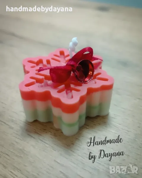 Коледна соева свещ , снимка 1