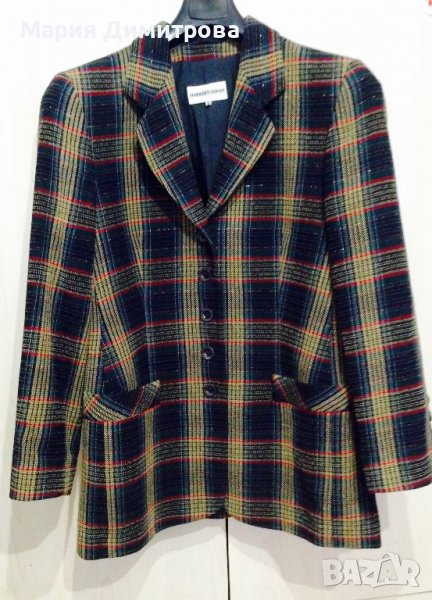 Модерно карирано сако Вълна, снимка 1
