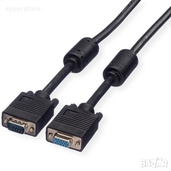 Кабел VGA w/Ferrit 15M/15F, 10m, 11.04.5659 SS301257 Мъжко-Мъжко, снимка 1