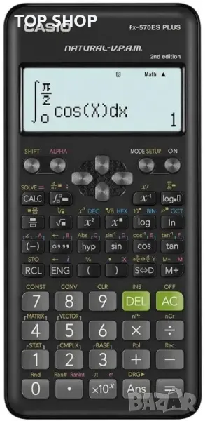 Научен калкулатор Casio Fx-570Es Plus 2 с 417 функции, черен, снимка 1