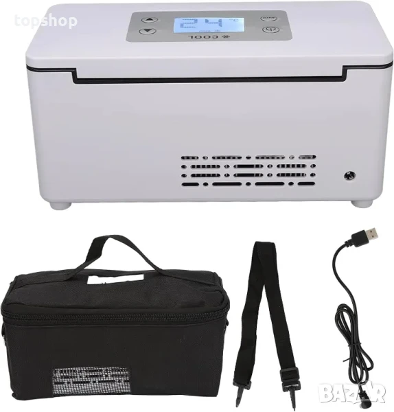 НОВА Кутия за охлаждане на лекарства, инсулин, преносима, USB LED дисплей, хладилник за кола и дома, снимка 1