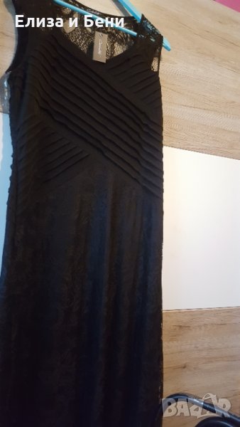 Дълга официална бална елегантна шик дантела готик романтик макси размер рокля ХХЛ, снимка 1