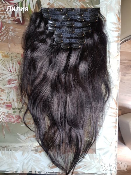 Индийска коса 200гр. 51см. 100% естествена коса! 1В, снимка 1