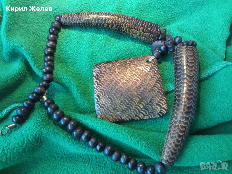 ЗУЛУСКА РОГ от КАФЪРСКИ БИВОЛ РЪЧНО ИЗРАБОТЕНА ОГЪРЛИЦА 33931, снимка 1