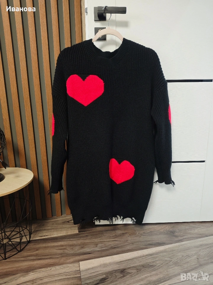 Дамски пуловер тип туника, снимка 1