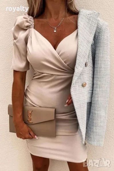 Дамска рокля с къс ръкав Различни цветове , снимка 1