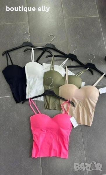 дамски топ в черно, бяло и розово, снимка 1